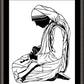 Wall Frame Espresso, Matted - St. Teresa of Calcutta - Kneeling by D. Paulos