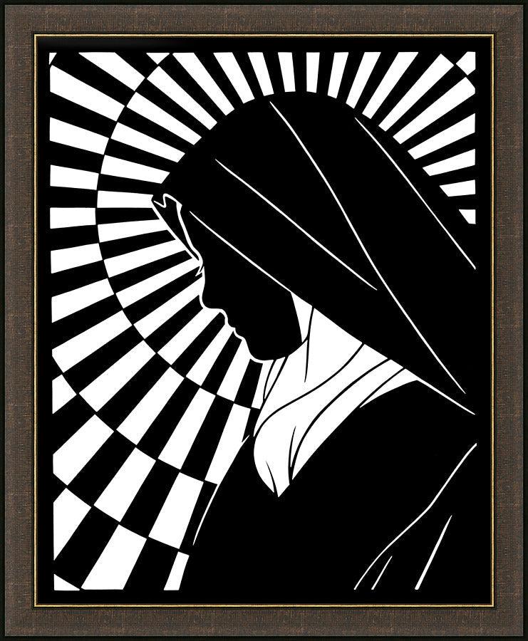 Wall Frame Espresso - St. Thérèse of Lisieux by D. Paulos