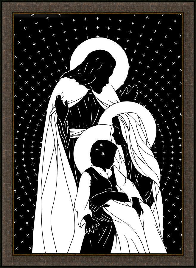 Wall Frame Espresso - Holy Family by D. Paulos
