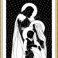 Wall Frame Gold, Matted - Holy Family by Dan Paulos - Trinity Stores