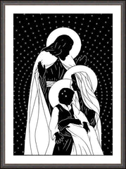 Wall Frame Espresso - Holy Family by D. Paulos