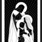 Wall Frame Black, Matted - Holy Family by Dan Paulos - Trinity Stores