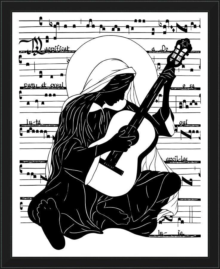 Wall Frame Black - Magnificat - Guitar by D. Paulos