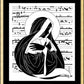Wall Frame Gold, Matted - Magnificat - Folded Hands by D. Paulos