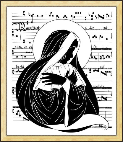 Wall Frame Gold - Magnificat - Folded Hands by Dan Paulos - Trinity Stores