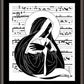 Wall Frame Espresso, Matted - Magnificat - Folded Hands by D. Paulos
