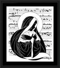 Wall Frame Black - Magnificat - Folded Hands by D. Paulos