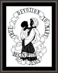 Wall Frame Espresso - True Devotion to Mary Began With Jesus by D. Paulos