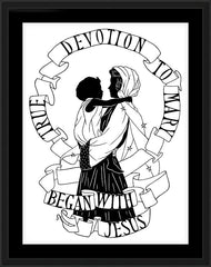 Wall Frame Black - True Devotion to Mary Began With Jesus by D. Paulos