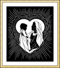 Wall Frame Gold - Sweetest Gift, A Mother's Smile by D. Paulos