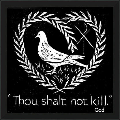 Wall Frame Black - Thou Shalt Not Kill by Dan Paulos - Trinity Stores