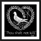 Wall Frame Black, Matted - Thou Shalt Not Kill by Dan Paulos - Trinity Stores