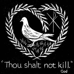 Metal Print - Thou Shalt Not Kill by D. Paulos