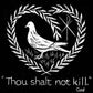 Wall Frame Black, Matted - Thou Shalt Not Kill by Dan Paulos - Trinity Stores