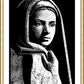 Wall Frame Gold, Matted - St. Bernadette in Lourdes, Drawing of Vilon's statue by Dan Paulos - Trinity Stores