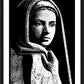 Wall Frame Black, Matted - St. Bernadette in Lourdes, Drawing of Vilon's statue by Dan Paulos - Trinity Stores