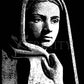 Wall Frame Gold, Matted - St. Bernadette in Lourdes, Drawing of Vilon's statue by Dan Paulos - Trinity Stores
