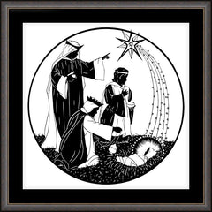 Wall Frame Espresso - We Have Followed The Star by D. Paulos