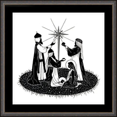 Wall Frame Espresso - We Three Kings by D. Paulos