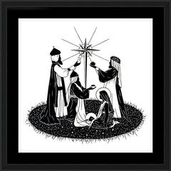 Wall Frame Black - We Three Kings by D. Paulos