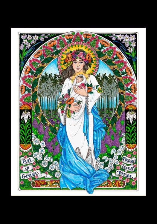 Mary, Mother of God - Holy Card by Brenda Nippert - Trinity Stores