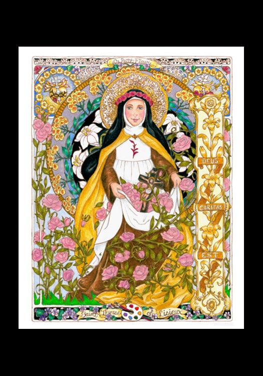 St. Therese of Lisieux - Holy Card by Brenda Nippert - Trinity Stores