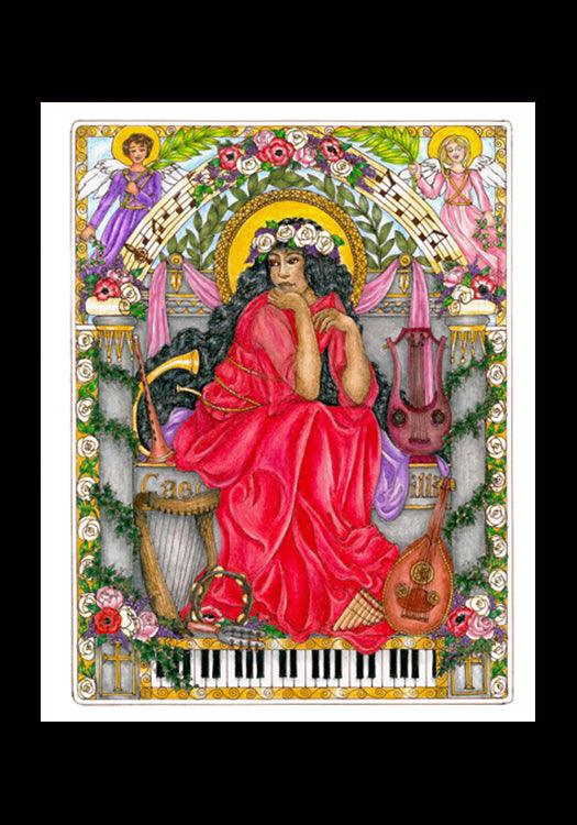 St. Cecilia - Holy Card by Brenda Nippert - Trinity Stores