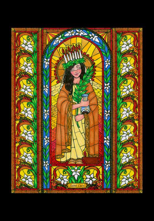 St. Lucy - Holy Card by Brenda Nippert - Trinity Stores