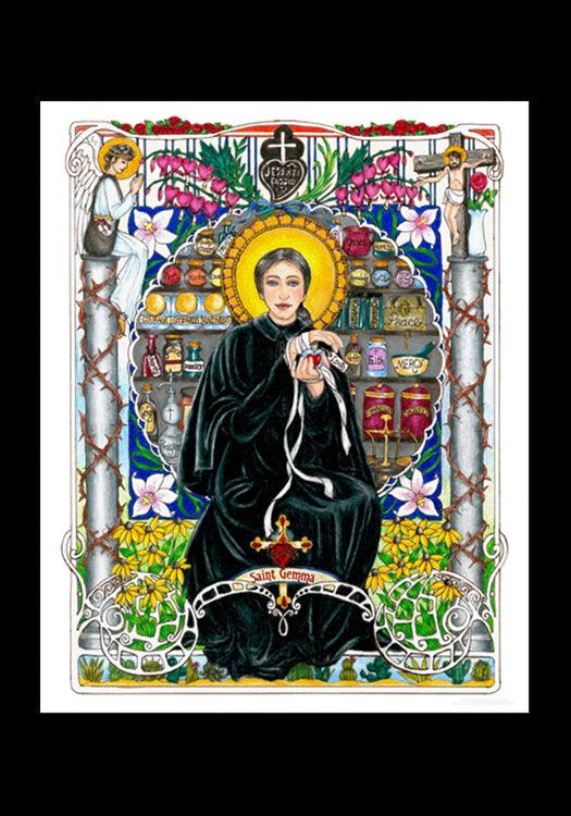 St. Gemma Galgani - Holy Card by Brenda Nippert - Trinity Stores