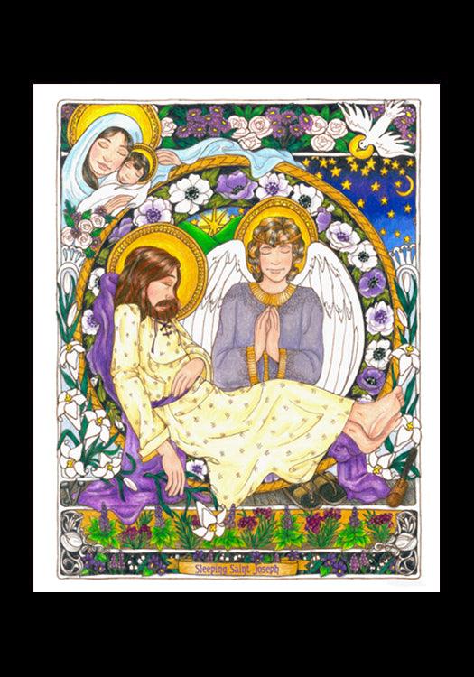 St. Joseph Sleeping - Holy Card by Brenda Nippert - Trinity Stores