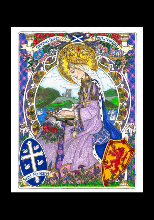 St. Margaret of Scotland - Holy Card by Brenda Nippert - Trinity Stores