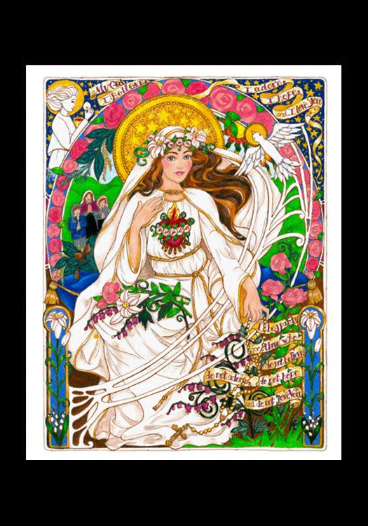 Our Lady of Fatima - Holy Card by Brenda Nippert - Trinity Stores
