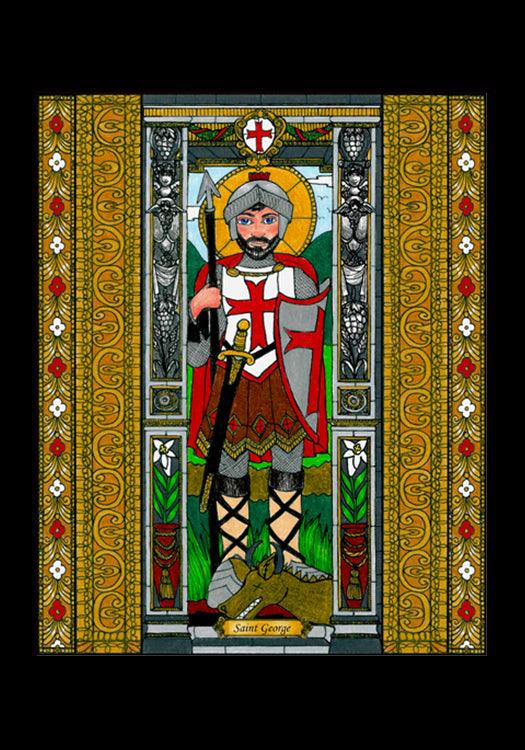 St. George of Lydda - Holy Card by Brenda Nippert - Trinity Stores