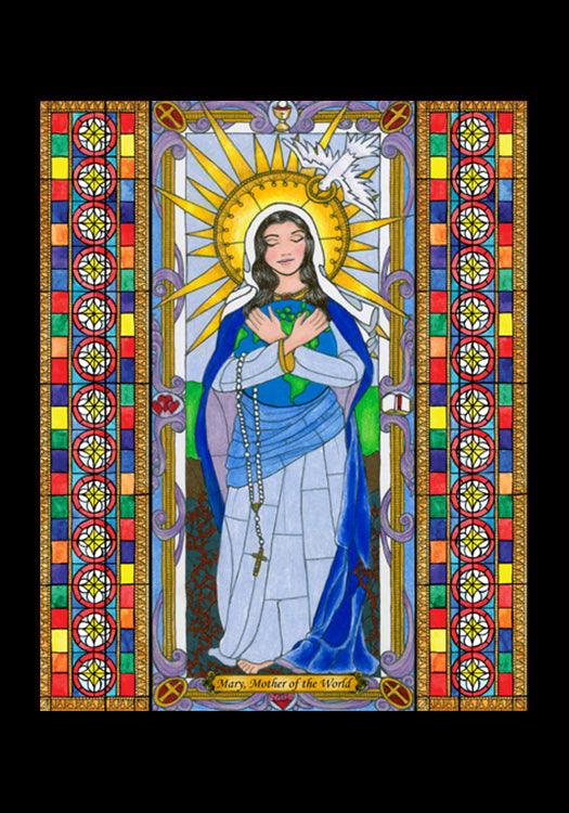 Mary, Mother of the World - Holy Card