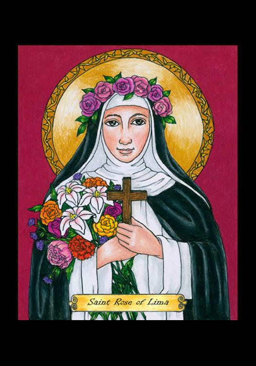 St. Rose of Lima - Holy Card by Brenda Nippert - Trinity Stores