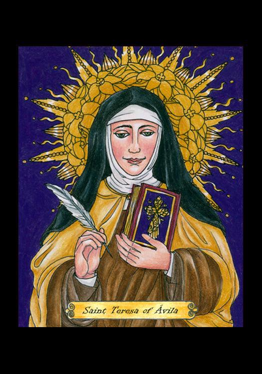 St. Teresa of Avila - Holy Card by Brenda Nippert - Trinity Stores