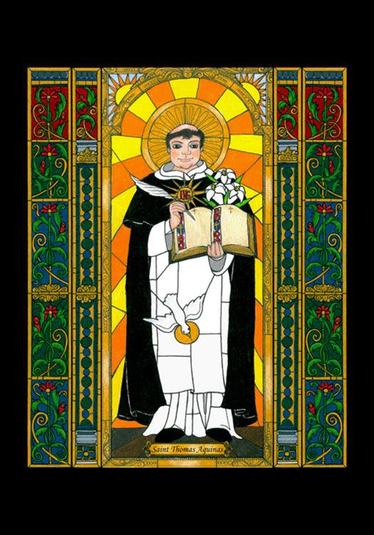 St. Thomas Aquinas - Holy Card by Brenda Nippert - Trinity Stores
