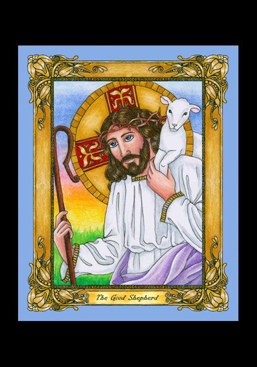 Good Shepherd - Holy Card by Brenda Nippert - Trinity Stores