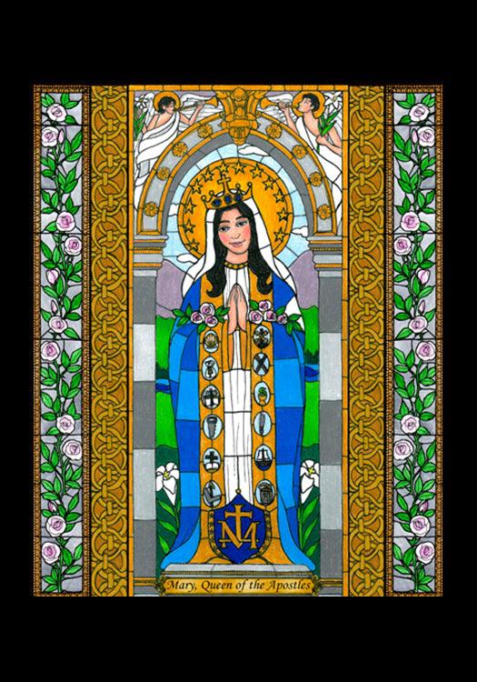 Mary, Queen of the Apostles - Holy Card by Brenda Nippert - Trinity Stores