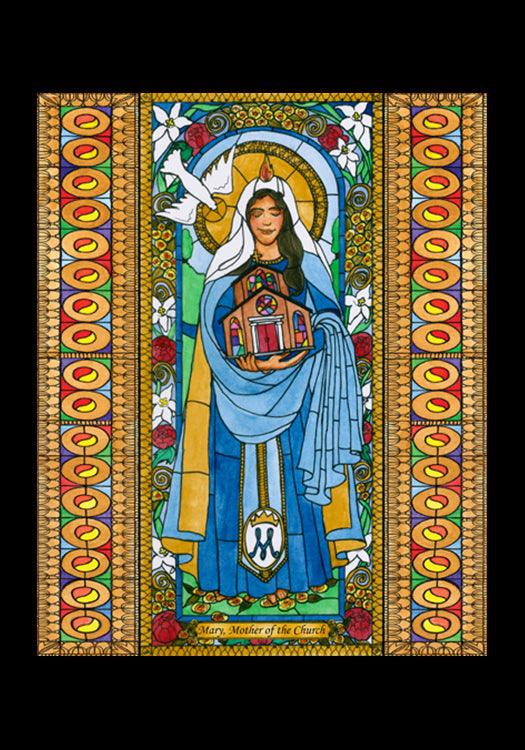 Mary, Mother of the Church - Holy Card by Brenda Nippert - Trinity Stores