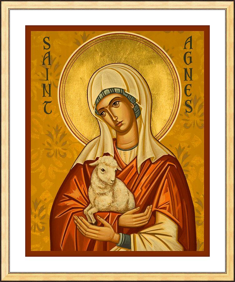 Wall Frame Gold, Matted - St. Agnes by Joan Cole - Trinity Stores