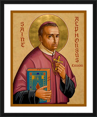 Wall Frame Black - St. Alphonsus Liguori by J. Cole