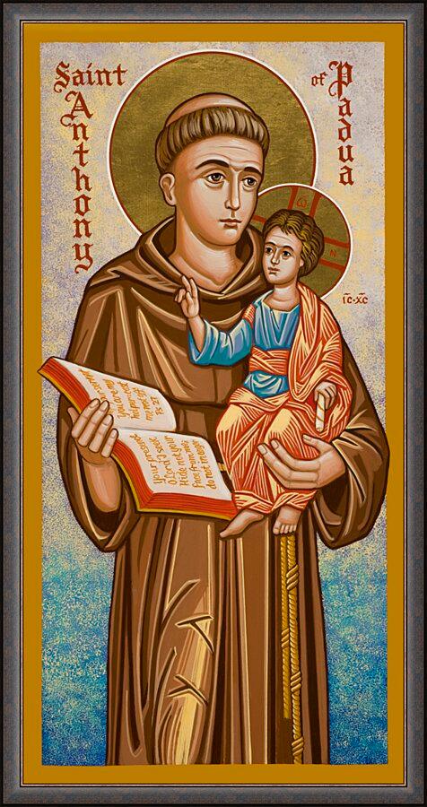 Wall Frame Gold - St. Anthony of Padua by Joan Cole - Trinity Stores