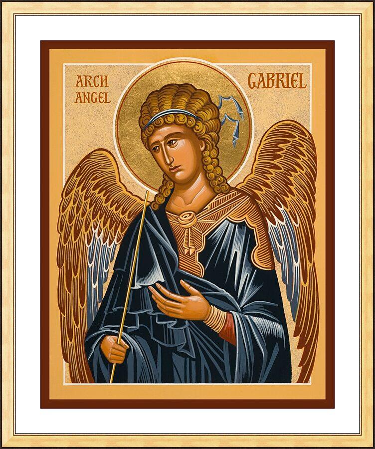 Wall Frame Gold, Matted - St. Gabriel Archangel by J. Cole
