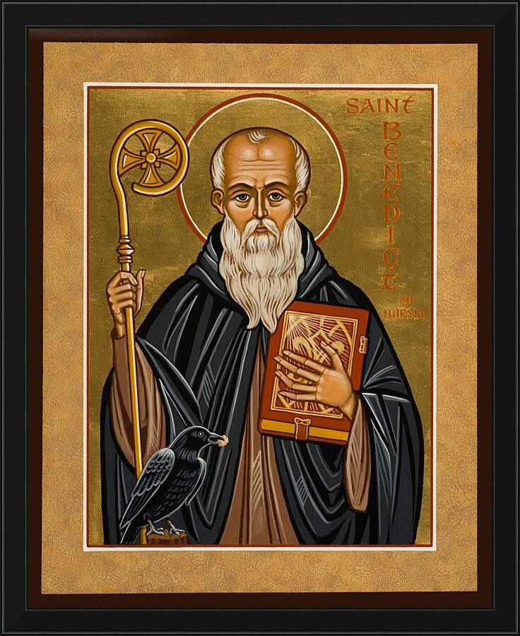 Wall Frame Black - St. Benedict of Nursia by J. Cole