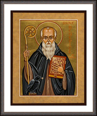Wall Frame Espresso - St. Benedict of Nursia by J. Cole