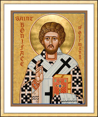 Wall Frame Gold - St. Boniface of Germany by J. Cole