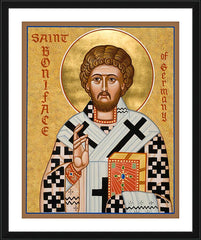 Wall Frame Black - St. Boniface of Germany by J. Cole
