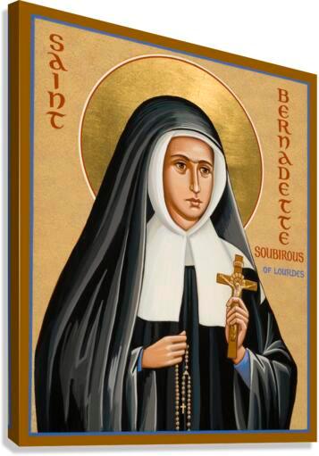Canvas Print - St. Bernadette of Lourdes by J. Cole