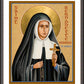 Wall Frame Espresso, Matted - St. Bernadette of Lourdes by J. Cole